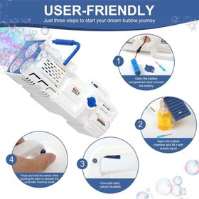 تصویر اسباب بازی تفنگ حبابساز مدل ۲۰ حفره 