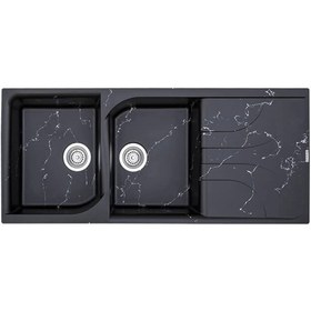 تصویر سینک ظرفشویی گرانیتی لوتوس مدل موج توکار ۲ لگن 