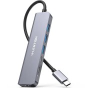 تصویر هاب شش پورت USB-C لنشن مدل CE35sh Lention USB-C 6 in 1 Hub Adapter CE35sh