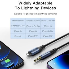 تصویر کابل Aux آیفونی یسیدو مدل YAU35 طول 1 متر YESIDO YAU35 Lightning audio cable