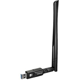 تصویر آداپتور Inamax USB WiFi 1200Mbps ، USB 3.0 Wireless WiFi Dongle با آنتن 5dBi برای PC / Desktop / Laptop / Mac ، Dual Band 2.4G / 5G 802.11ac ، پشتیبانی از Windows 10/8 / 8.1 / 7 / Vista / XP ، Mac10.5 -10.14 