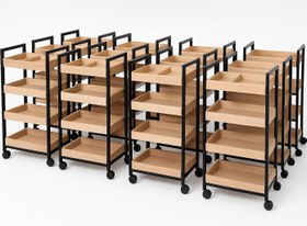 تصویر ترولی سه طبقه 