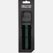 تصویر کمربند خط‌دار مشکی-سبز 