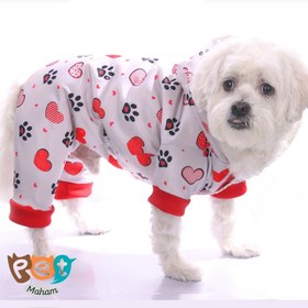 تصویر لباس سگ و گربه مدل سرهمی زمستانه گرم دارای سایز اسمال مدیم لارج 
