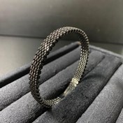 تصویر بنگل مردانه حصیری استیل مشکی 