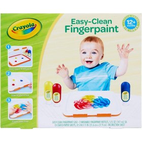 تصویر ست رنگ انگشتی آسان تمیز برند crayola Easy-Clean Fingerpaint Set