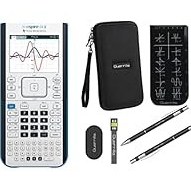 تصویر ماشین حساب گرافیکی Texas Instruments Ti Nspire CX II + جعبه زیپ Guerrilla + کیت لوازم جانبی ماشین حساب گرافینگ ضروری، مشکی Texas Instruments Ti Nspire CX II Graphing Calculator + Guerrilla Zipper Case + Essential Graphing Calculator Accessory Kit, Black