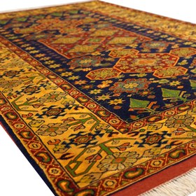 تصویر قشقایی گل ابریشم ترنج مربع 