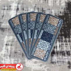 تصویر رو پله ای گلیم فرش طرح شایان دودی 