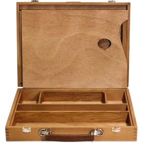 تصویر رهاورد جعبه چوبی ابزار رنگ روغن 