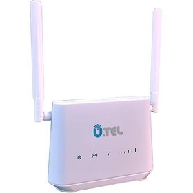 تصویر مودم 4G/TD-LTE یوتل به همراه یک عدد سیمکارت آپتل با 50 گیگ اینترنت شش ماهه utel-L443