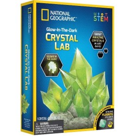 تصویر کیف آزمایشگاهی کریستال درخشان در تاریکی (سبز) برند national geographic Glow-In-The-Dark Crystal Lab Kit (Green)