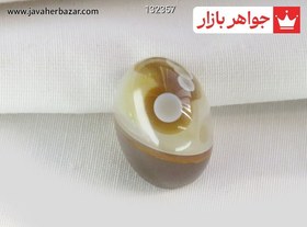 تصویر نگین عقیق هندی باباقوری زیبا کد 132357 