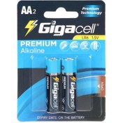 تصویر باتری قلمی گیگاسل (Gigacell) مدل Super Alkaline LR6 AA (کارتی 2 تایی) 