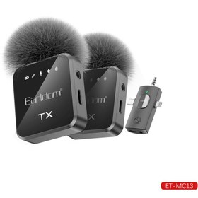 تصویر میکروفون یقه ای بی سیم Earldom ET-MC13 Type-C/Lightning/3.5mm Earldom ET-MC13 Type-C/Lightning/3.5mm Double Wireless Microphone