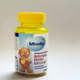 تصویر پاستیل مولتی ویتامین کودکان میولیس، ۶۰ عددی Multivitamin Mivolis