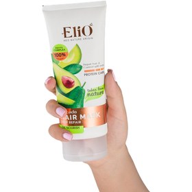 تصویر ماسک مو ترمیم کننده مو خشک آووکادو حجم 200 میلی لیتر اِلیو Elio Avocado Deep Repair Hair Mask 200 ml