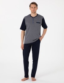 تصویر ست پیژامه آستین کوتاه راسته مردانه | پیر کاردین Pierre Cardin 1166324 