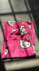 تصویر پیژامه شلوار دخترونه کیتی صورتی 