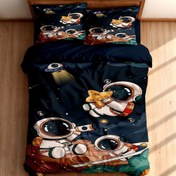 تصویر لحاف روتختی بچگانه پنج تیکه فضانورد - تخت یک نفره 