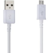 تصویر کابل تبدیل USB به microUSB سامسونگ طول 1 متر اصلی - سفید Samsung USB To microUSB Cable 1m