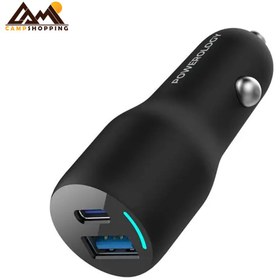 تصویر شارژر فندکی پاورولوژی مدل PCCSR012 ظرفیت ۵۳ وات دو پورت 