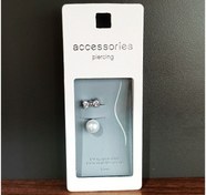 تصویر پیرسینگ ناف طرح پاپیون نگینی و مروارید | برند Accessories 