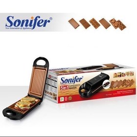 تصویر وافل ساز پنج کاره سونیفر sonifer sandwich maker 5 in 1 دونات ساندویچ گریل مدلSF-6121 