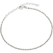 تصویر پابند نقره زنانه مدل ITL232 زنجیر دیپلمات ۹۲۵ عیار 