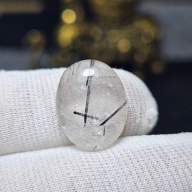 تصویر نگین سنگ طبیعی در مویی معدنی کد 34805 