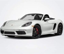 تصویر کفپوش چرمی پنج بعدی پورشه باکستر (سال ۲۰۱۷ الی ۲۰۱۸) - مشکی دوخت مشکی / فقط اتاق 