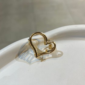 تصویر کیلیپس مو فلزی طلایی سایز کوچک زنانه - دو 