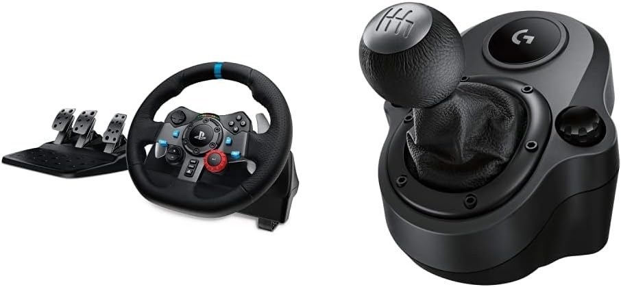  Logitech G29 Driving Force Racing Wheel and Floor Pedals, Real  Force Feedback, Stainless Steel Paddle Shifters, Leather Steering Wheel  Cover, Adjustable Floor Pedals, UK-Plug, PS4/PS3/PC/Mac – Black : Video  Games