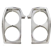 تصویر محافظ چراغ جلو نیسان ۲ عددی طرح استیل کد 0082 