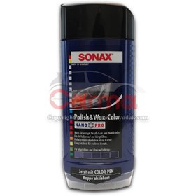 تصویر پولیش و واکس همرنگ آبی سوناکس SONAX Polish & Wax Color 