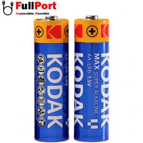 تصویر باتری قلمی آلکالاین LR06-AA کداک مدل Max Super بسته 2 تایی ا Kodak Max Super LR06-AA Alkaline Battery Pack of 2 Kodak Max Super LR06-AA Alkaline Battery Pack of 2
