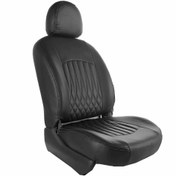 تصویر روکش صندلی 206 چرم مصنوعی طرح بوگاتی جلوه مدل ribbon 