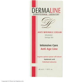 تصویر درمالاین کرم مناسب چروک های سطحی پوست Dermaline Anti Wrinkle Cream