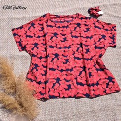 تصویر ست تیشرت و کش مو 