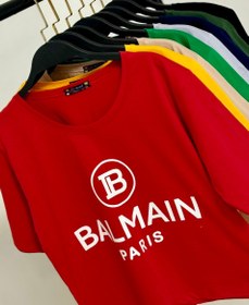 تصویر کراپ شرتک طرح BALMAIN 