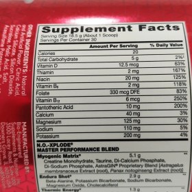 تصویر پودر پمپ NO-XPLODE BSN وزن ۵۵۵ گرم 