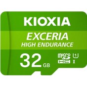 تصویر مموری کارت کیوکسیا مدل LMHE1G032GG2 Class10-U1 100MB/s با ظرفیت 32 گیگابایت KIOXIA EXCERIA HIGH ENDURANCE microSD Memory Card LMHE1G032GG2 Class10-U1 100MB/s 32GB