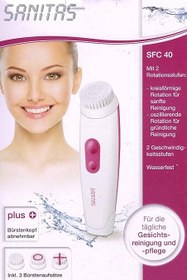 تصویر فیس براش برقی Sanitas SFC برای پاکسازی عمیق و لایه‌برداری ملایم با دو سرعت و ضد آب | آمازونیکس 