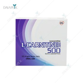 تصویر ویال ال کارنیتین 500 میلی گرم بی اس کی 10 عددی BSK L-Carnitine 500 Vials