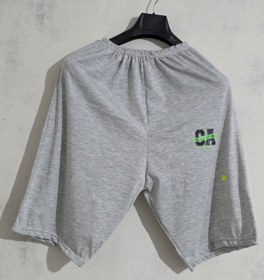 تصویر ست تاپ و شلوارک مردانه طوسی سایز XL 