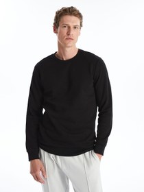 تصویر Bisiklet Yaka Uzun Kollu Erkek Kalın Sweatshirt 