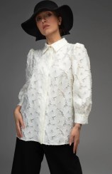 تصویر شومیز زنانه کلاسیک سفید NEVADO کد 403012091478 