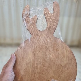 تصویر سینی سرو چوبی در طرح شاخ گوزنی سایز متوسط 