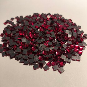 تصویر نگین حرارتی dmc مربع سرخ آبی سایز 4*4 