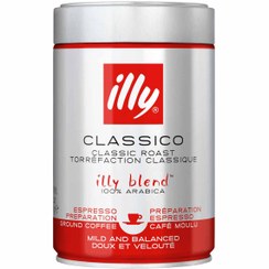 تصویر پودر قهوه ایلی کلاسیکو قرمز مدل فنجان 250 گرمی Illy Classico espresso coffeeroasted 250 gr